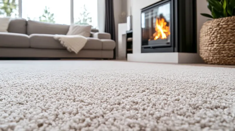 A living room near Chattanooga with the carpet freshly cleaned